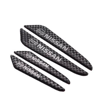 

4PCS Car styling Carbon fiber tape Door Side Edge Protective Sticker For Nissan Tiida Teana Skyline Juke X-trail Car Accessories