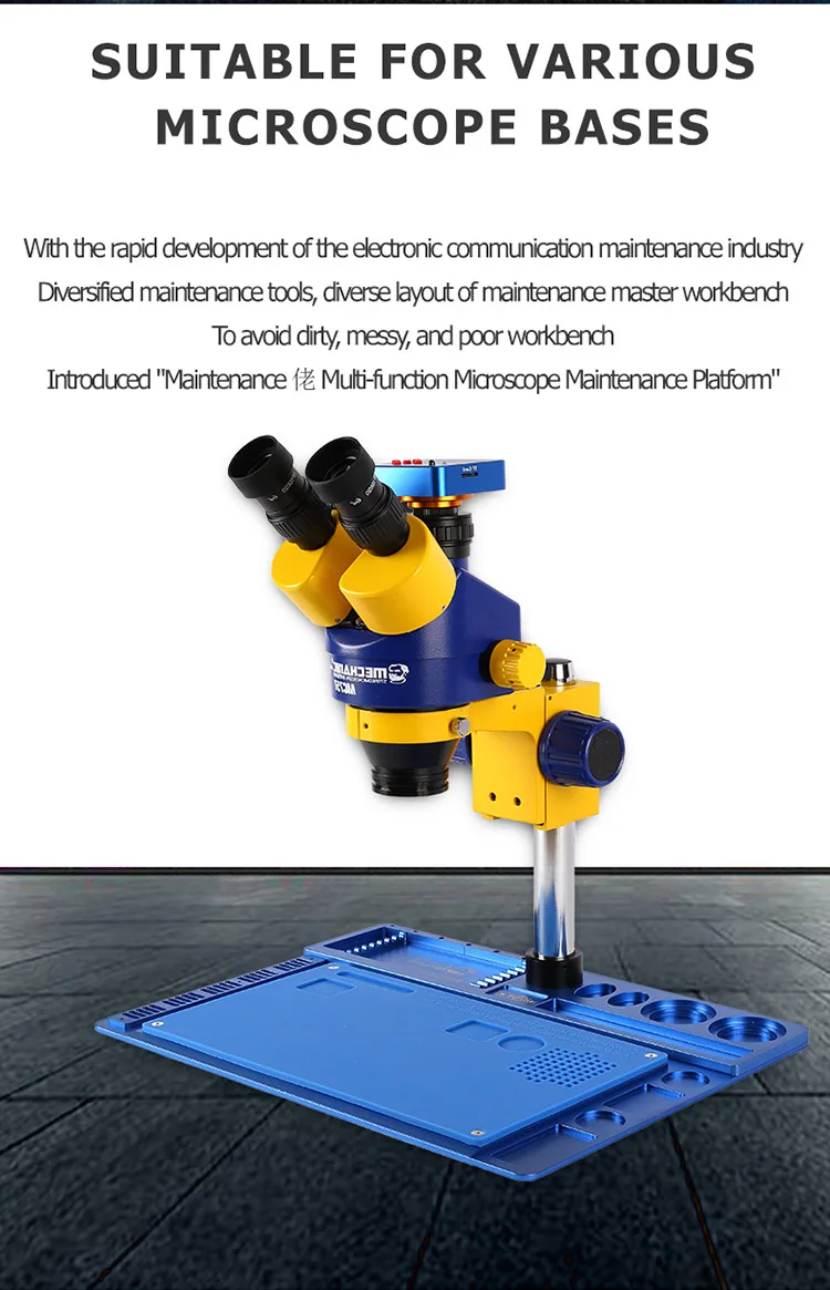 7x-45x binocular Zoom Stereo Microscope with Ring Light MECHANIC