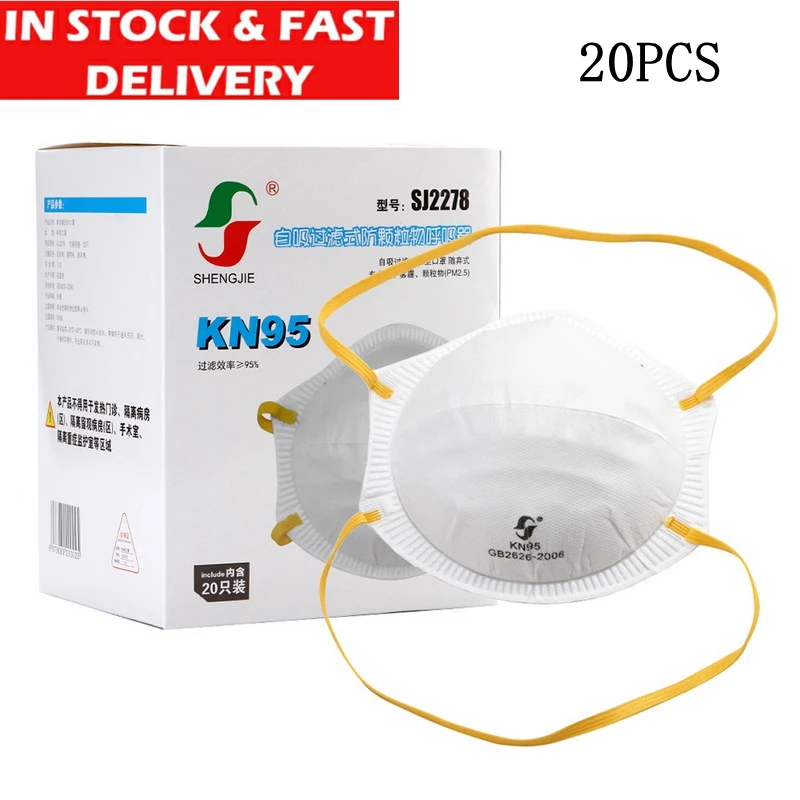 

Protective Mask Safety Masks In Stock KN95 Profession Mask 20Pcs/Pack PM2.5 Vertical Folding Valved Dust Mask Respirator Mask