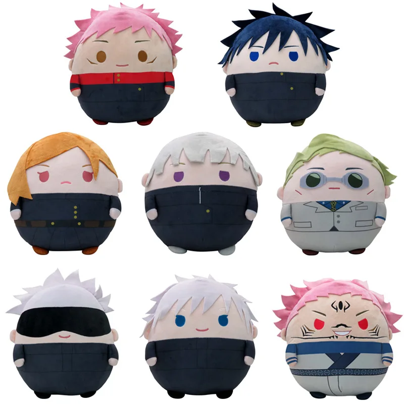 

30cm Jujutsu Kaisen Plush Toys Doll Cute Fat Type Yuji Gojo Kugisaki Megumi Nanami Sukuna Stuffed Toy Throw Pillow Nice Gifts