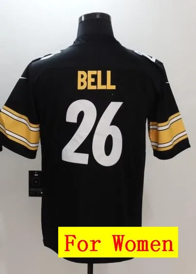 Все сшитые мужские wo Мужские Молодежные Дети Питтсбург Le'Veon Bell 26 Джерси - Цвет: As photo