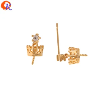 

Cordial Design 20Pcs 7*12MM Jewelry Accessories/Earring Findings/Hand Made/Genuine Gold Plating/DIY Making/CZ Earrings Stud