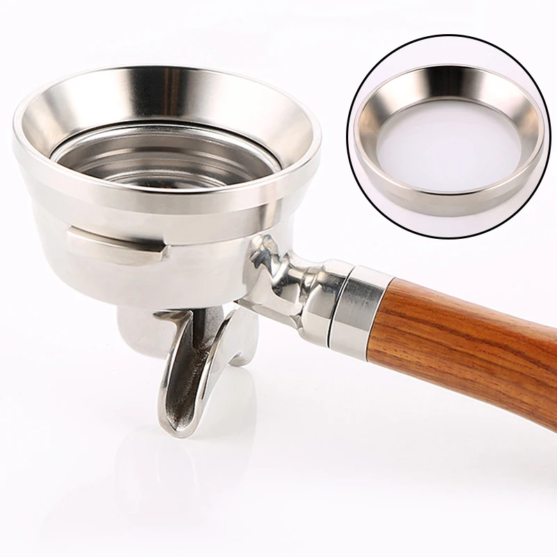 

Stainless Steel Quantitative Cup Powder Ring For Brewing Coffee Bowl 58mm Fashionable And Simple Design
