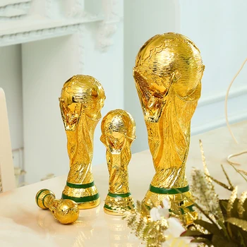 

Handcrafts Football Award Trophy Sculpture World Hercules Cup Resin Crafts Home Decoration Accessories Modern Boy Birthday Gift
