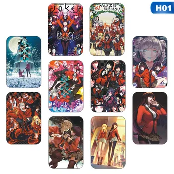 

New JapanAnime Jabami Yumeko Kakegurui Gambaling School Character Postcard DIY Card Sticker Funs Kids Collection Gift