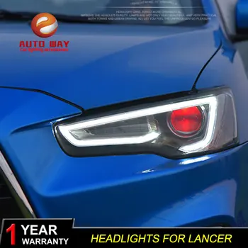 

Car Styling Head Lamp case for Mitsubishi Lancer Headlight 2009-2016 Sentra LED Headlights DRL H7 D2H Hid Option Bi Xenon Beam