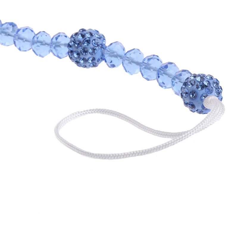Bling Crystal Hand Made Pacifier Clips Soother Chain Dummy Soother Nipple Leash Strap 23GD