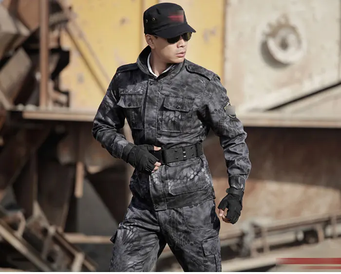 Военная Униформа черный ястреб питон Uniforme тактическая, боевая, милитари куртка брюки карго костюм CS Fardas милитаристская армия одежда для мужчин