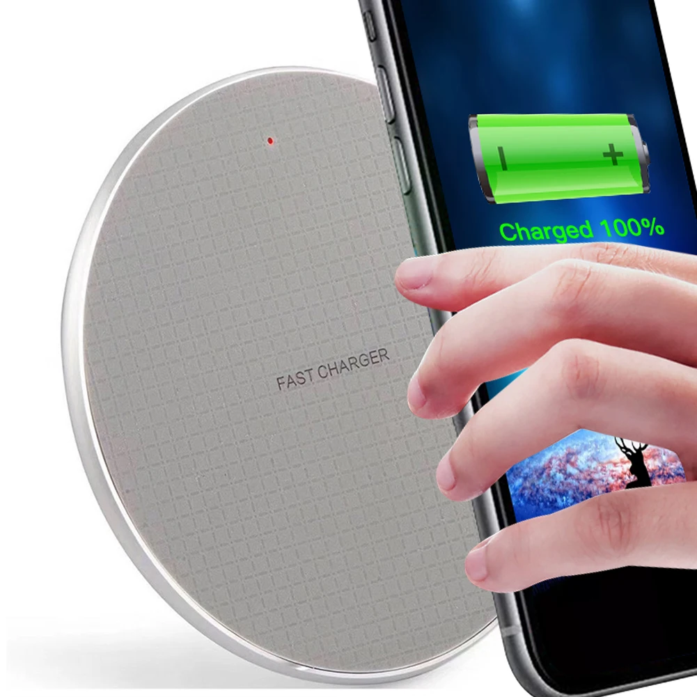 10W QI Wireless Charger For iPhone 11 Pro XS MAX X 8 Plus Universal Phone USB Fast Charging Pad For Samsung Note 10 S10 S9 Plus