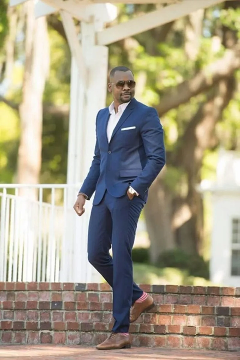 Latest Design Wedding Suit for Men Shawl Lapel Groom Tuxedos (Jacket+Pants) One Button Prom Mens Suits Best Custom Made | Мужская одежда