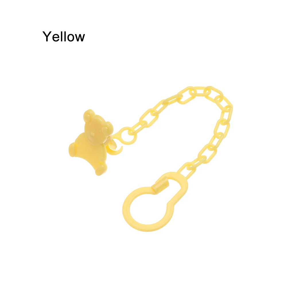 2-yellow 1 шт., новинка, милая силиконовая Детская Соска-пустышка с пандой, многоцветная, Радужная, цепочка для прорезывания зубов, пустышка, жевательная игрушка для малышей - Цвет: 2-yellow