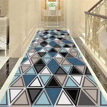 

Modern Style Geometric Area Rug Flannel Bedroom Floor Rug Bath Mat Triangular Kitchen Corridor Carpet Nordic Living Room Carpets