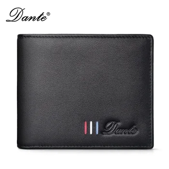 

Men's Wallet RFID Blocking Anti-theft Brushed Cowhide Leather Short Holder Credit Card Purse Wallet Men High Quality