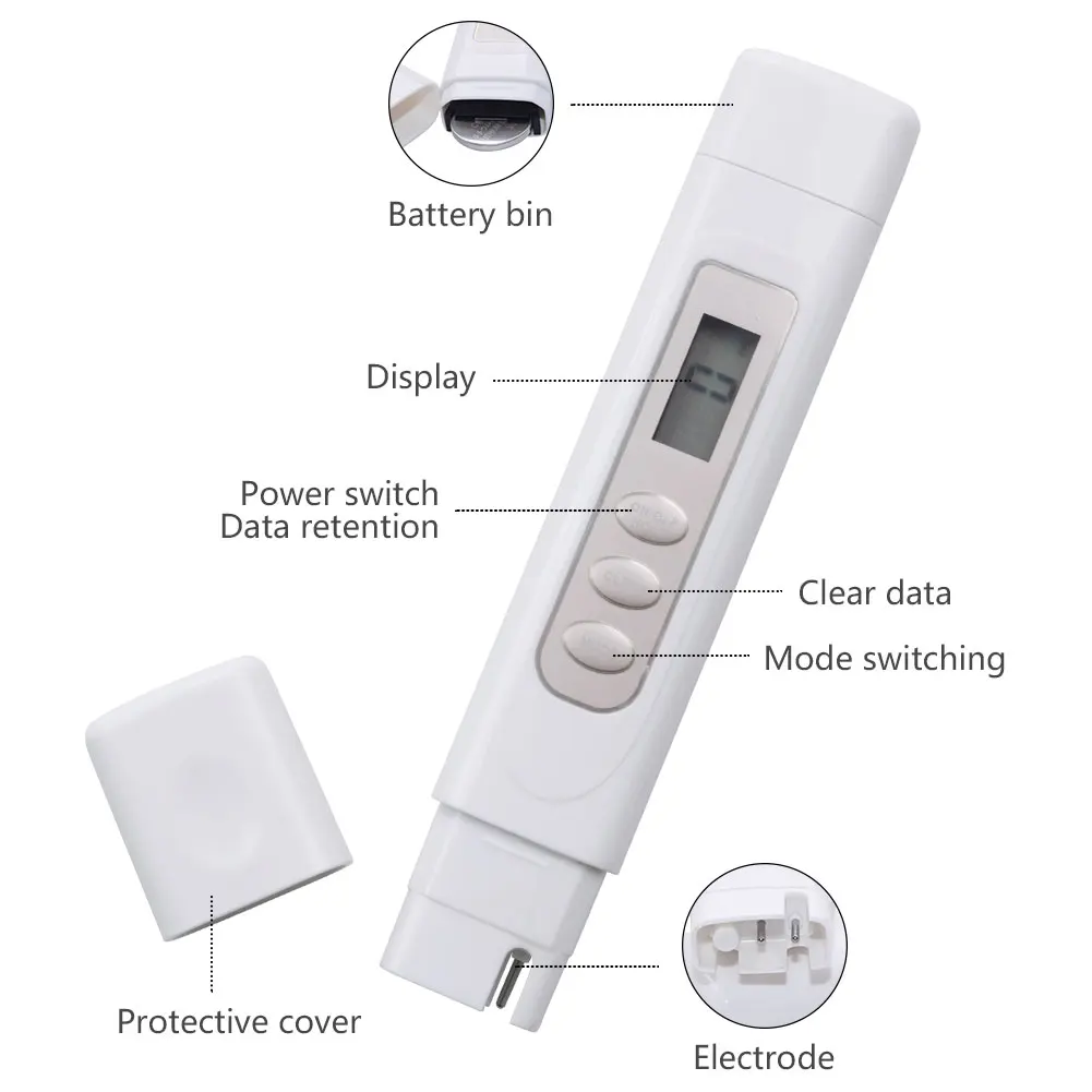 Yieryi TDS ph-метр PH/TDS/EC/TEMP метр цифровой монитор качества воды тестер серии для бассейнов, питьевой воды, аквариумов