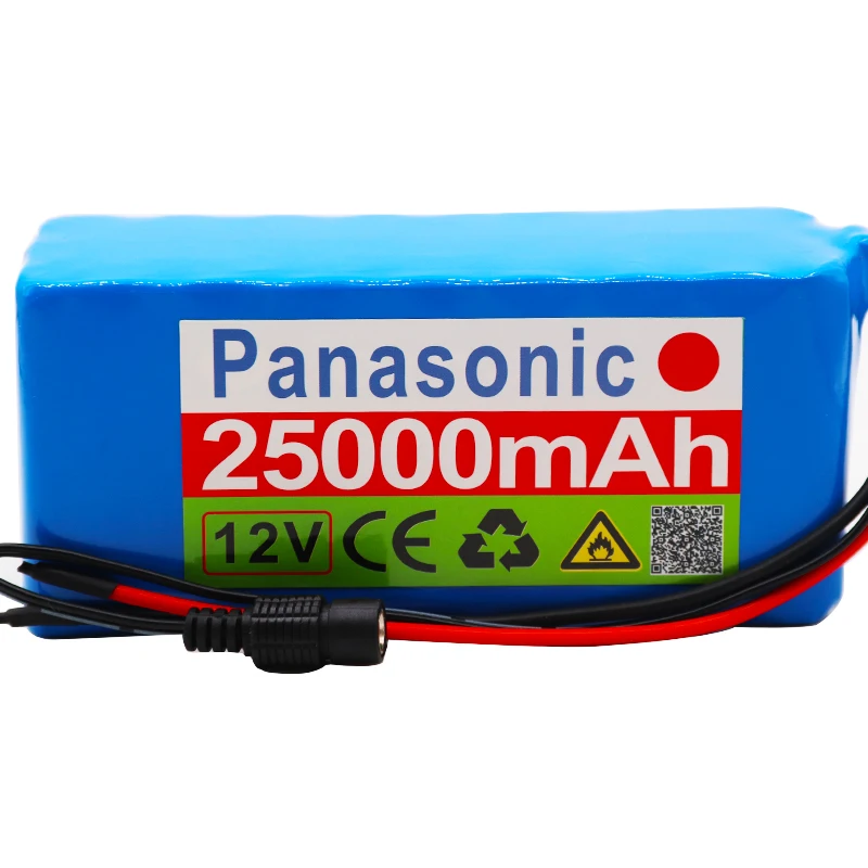 Panasonic 18650 12v аккумулятор большой емкости 12v 25ah 18650 литиевая батарея Защитная плата 12v 25000mAh для инверторного шахтера