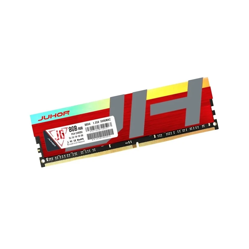 JUHOR DDR4 8 Гб 3000 МГц 1,35 в Настольный ПК банк памяти ПК Память ОЗУ низкое энергопотребление Широкая совместимость с rgb-подсветкой