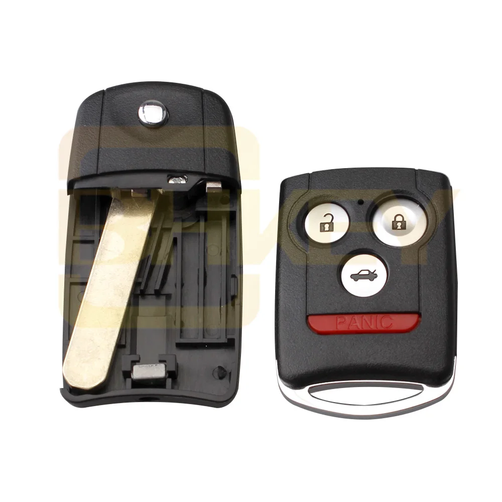 BHKEY 3+ 1 кнопки дистанционного флип-ключ для автомобиля Fob корпус ж/Uncut Blade для Honda/Accord/Acura TL TSX MDX RDX ZDX 2007 2008 2009