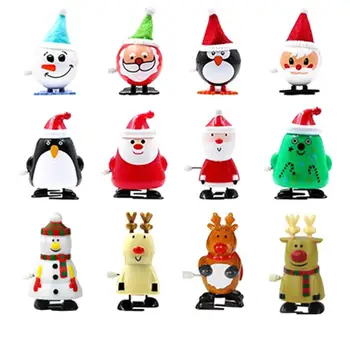 

12Pcs Christmas Clockwork Toy Durable Practical Christmas Clockwork Toy Wind-up Toy Animal Toy for Christmas Kids Children