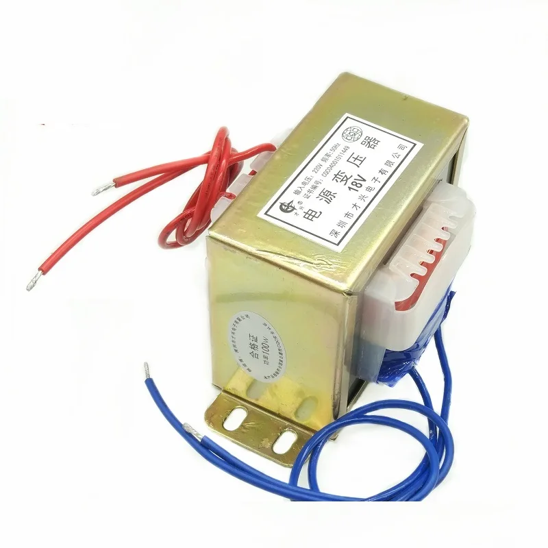 Трансформатор с медным сердечником тип EI-100W 220-18 в переменного тока 18 5 А 100 Вт ва |