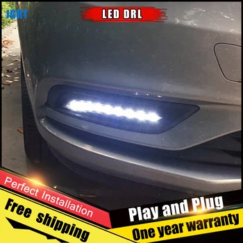 

2PCS 3-color LED Daytime Running Light For Buick GL8 2018 With Yellow Turn Signal Lamp Function Car DRL Fog Lamp
