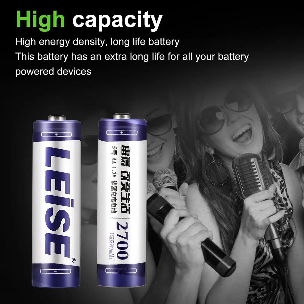 8 шт./лот LEISE AA Ni-MH аккумуляторы 2700mAh серии высокой емкости для дистанционного управления игрушки/камеры/микрофон