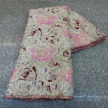 

African Lace Fabric 2020 High Quality Lace Sequins French Net Lace Tulle Mesh Fabrics Brocade Jacquard Lace Wedding Fabrics S