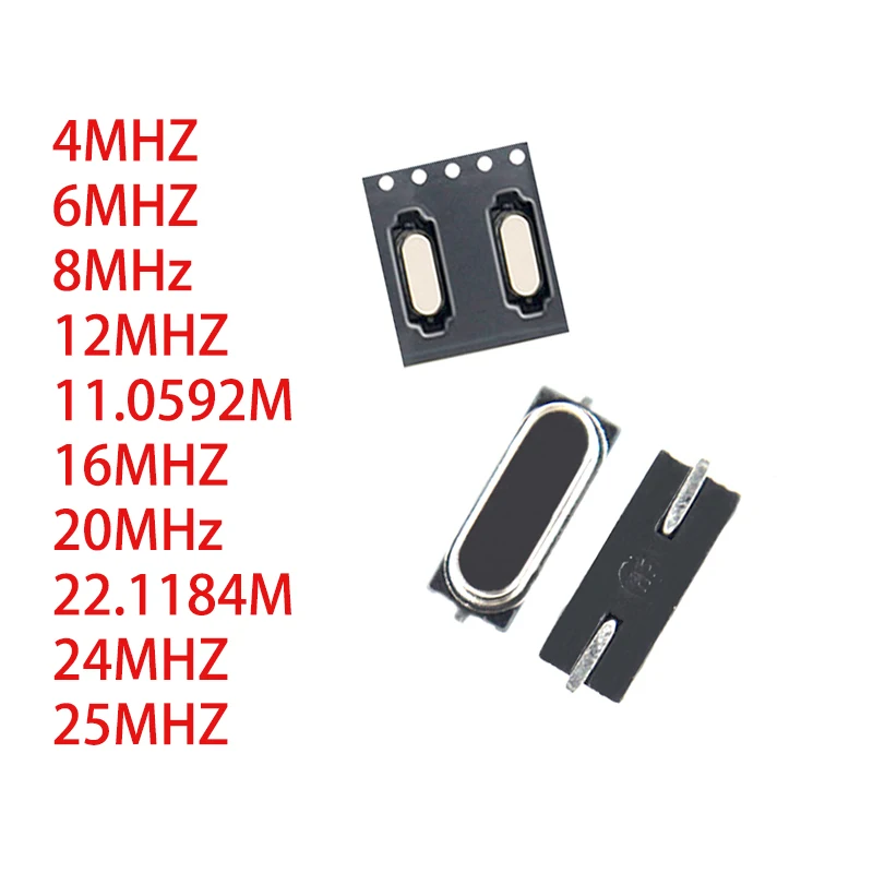 

49SMD passive crystal oscillator 4MHZ 6MHZ 8MHz 12MHZ 11.0592M 16MHZ 20MHz 22.1184M 24MHZ 25MHZ quartz clock oscillator crystal
