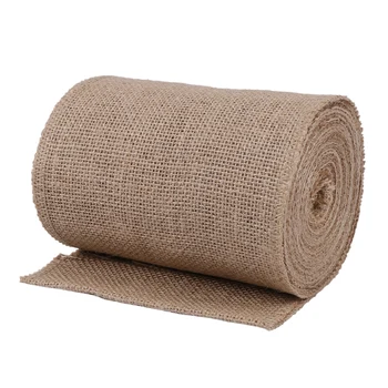 

Natural Flax Burlap Table Runner Table Decoration for Wedding Event Home Party Background Photo Props Supply 15cmx10M