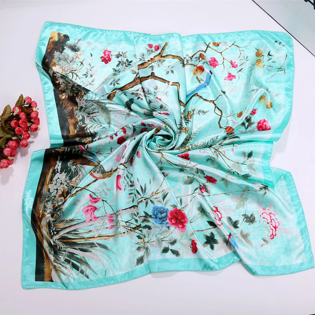 2019 Scarves For Women Hot Sale Print Flower Scarves Wrap Sunscreen Beach Cover Up Long Hijab Polyester Cape Female 919