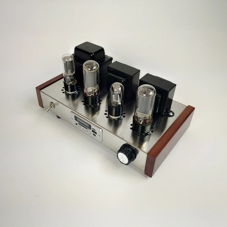 US $159.00 Finished 6H9C6P3P Vacuum Tube Power Amplifier FM MP3 USB Tube Player HiFi Audio Amp DIY