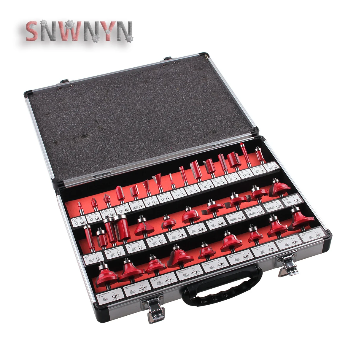 35PCS/SET 6mm Shank Router Bits Set Woodworking Tungsten Carbide Milling Cutter Trimming Knife Forming Milling With Box