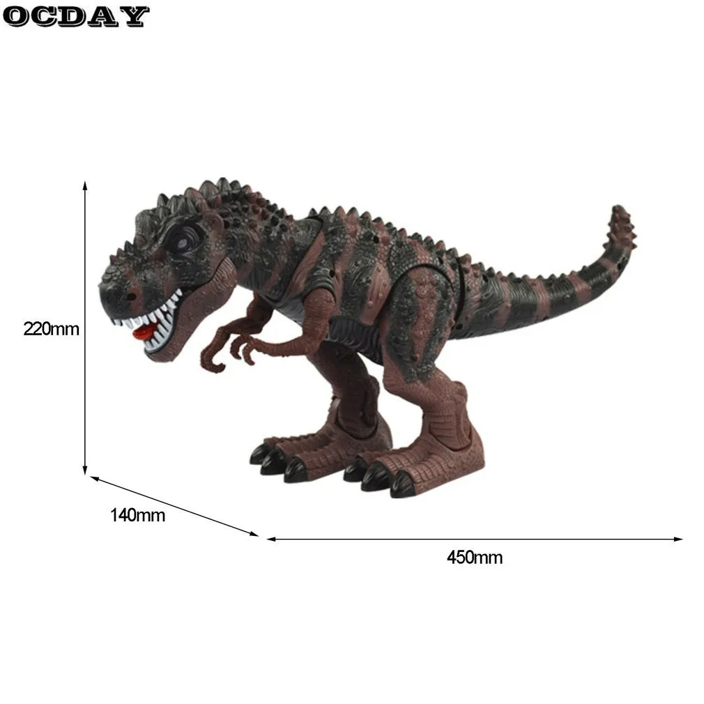 OCDAY 1 шт. электрическая игрушка большого размера шагающий динозавр робот со световым звуком тираннозавр рекс игрушечные фигурки героев для детей подарок