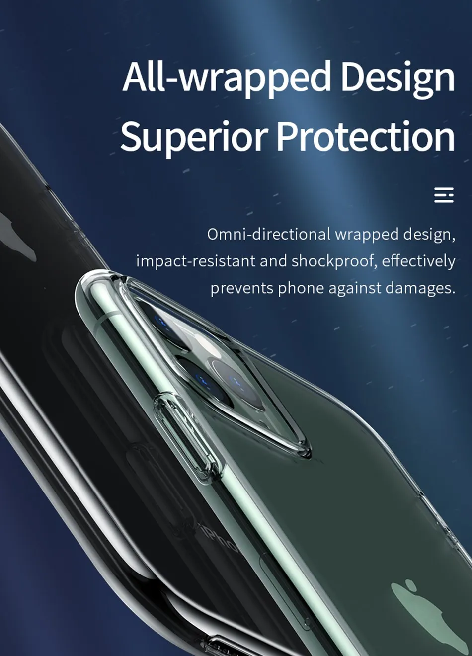 Рок-н-прозрачный защитный чехол для iPhone 11 прозрачный защитный кожух для iPhone 11 Pro Max задняя крышка из ТПУ для iPhone 5,8 ''6,1 ''6. 5"