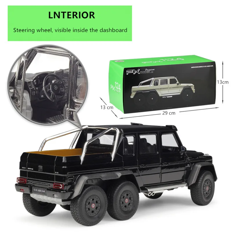 WELLY 1:24 Mercedes-Benz G63AMG 6X6 G500 автомобиль спортивного моделирования сплава Модель автомобиля ремесла Коллекция украшения игрушки инструменты подарок