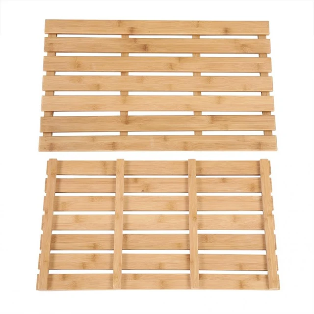 Slatted Bamboo Bath Mat