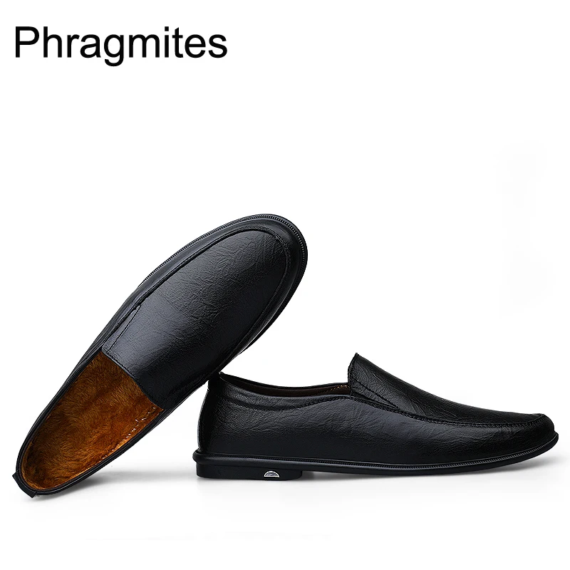 Phragmites/зимняя плюшевая обувь; Размеры 37#; мужские лоферы без шнуровки; теплая красивая обувь для отца; кожаные дышащие ботинки; chaussure homme