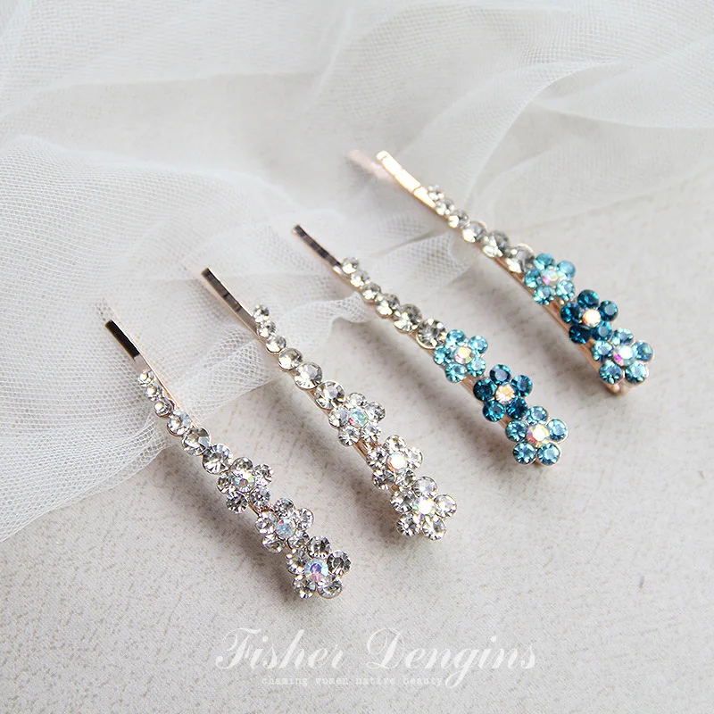1 Paar exquisite elegante Strass-Haarnadeln, Geschenke für Frauen und Mädchen, Haarspangen, Nadeln, Haarspangen, Zubehör, Haarspange, Haarklammer, Kopfschmuck – Detail 5