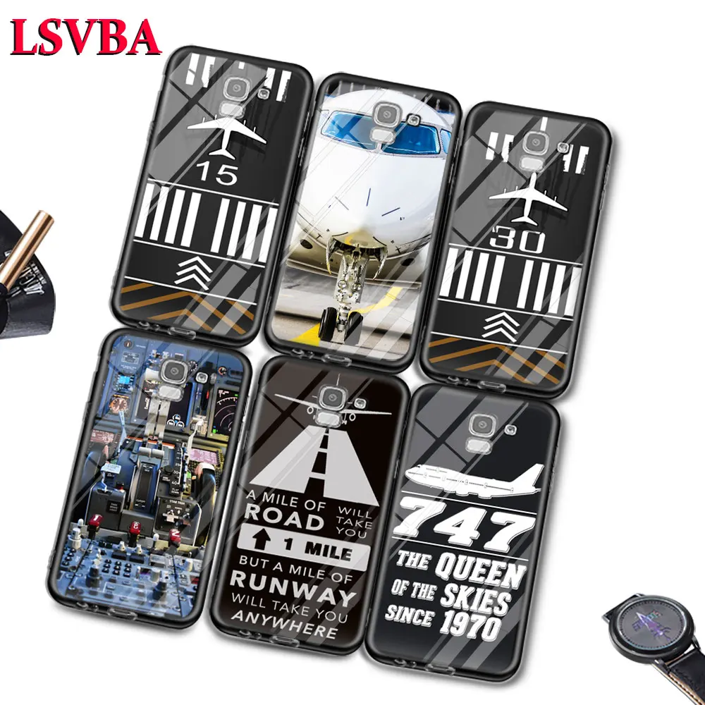 

Airplane Pilot For Samsung Galaxy J2 J3 J4 J5 J6 J7 Plus Core 2018 2017 2016 Super Bright Glossy Phone Case Cover