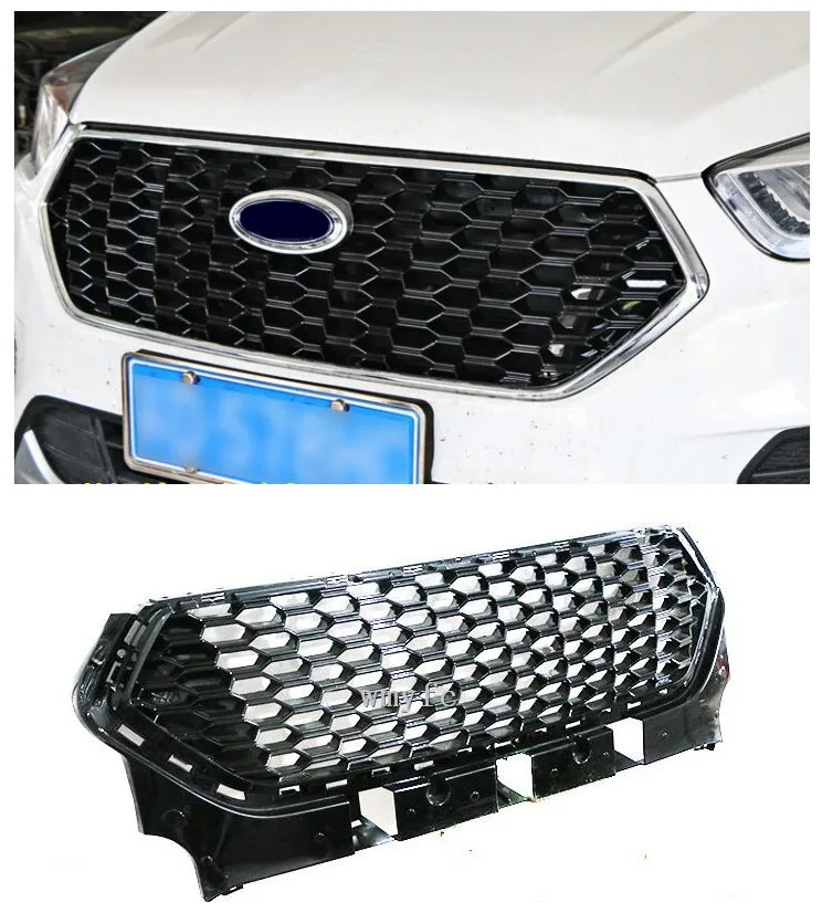 Car 1X Front Upper Grille Mesh Cover Grille Assembly Retrofit For Ford Kuga 2017 