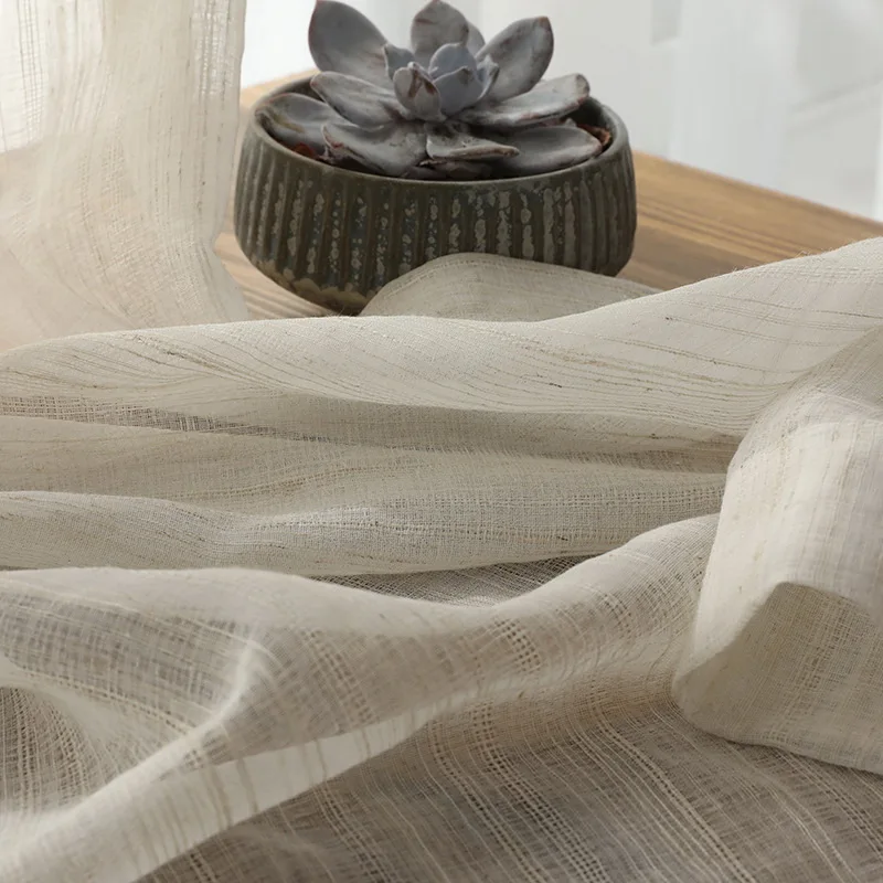 White Tulle Современная простая Полоска, Однотонный из тонкой прозрачной ткани, занавеска для гостиной, спальни, прозрачная льняная прозрачная занавеска для кухни, балкона M170 - Цвет: White Tulle