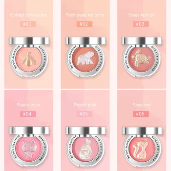 

Animal Shape Embossed Blush Palette Waterproof Matte Sweat Resistant Cosmetics MPwell