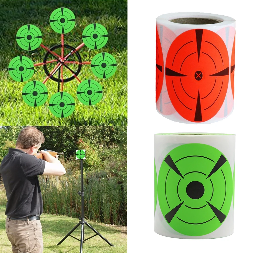 125 Pieces Shooting Target Stickers 3inch Round Target Dots Stickers Roll for Shooting Strong Adhesive Shooting Target Pasters