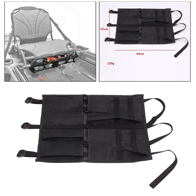 Durable Kayak Mesh Bag Beer Storage Pouch Rowing Boat Chair Tackle