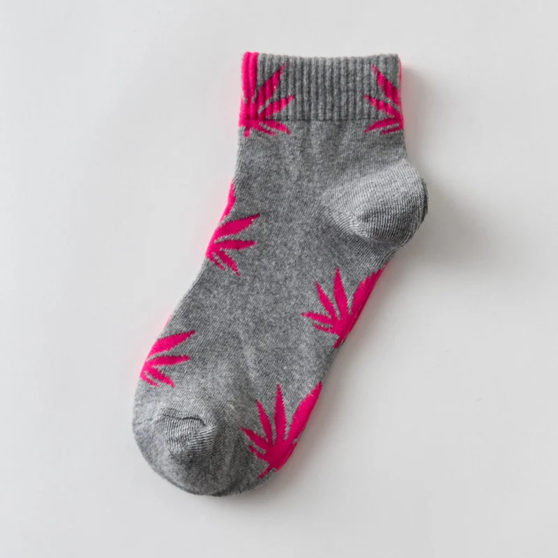 6 1 Pair Fashion Harajuku Unisex Hip Hop Street Cycling Sport Socks Feet Breathable Weed Funny Skateboard hemp Ankle Happy Sock - Цвет: 6