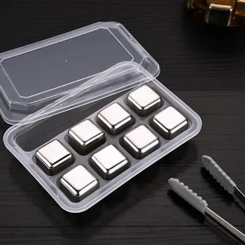 

Whiskey Stone Ice Cubes Reusable Chilling Stones for Whisky Wine Keep Your Drink Cold Longer Bar Tool Sets Vino Stainless Steel