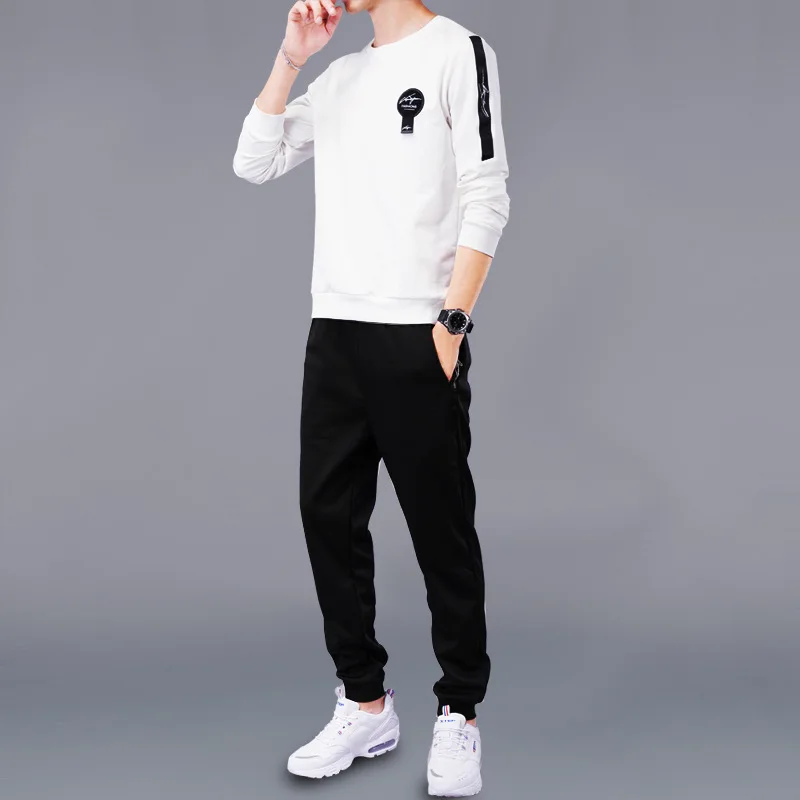 2020 New Fashion Spring Autumn Casual Sports Sweater Suit Men s Long sleeved Set Men s 5