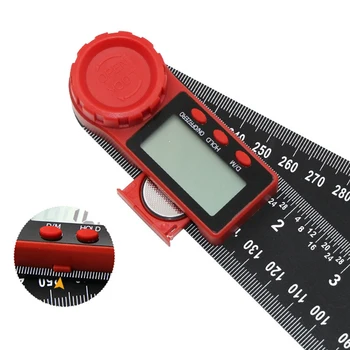 

200mm Digital Angle Finder Ruler Vernier Caliper Protractor Measure Ruler Angle Finder Meter Level 360 Degree W/ Protractor