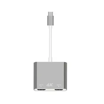 

Adapter USB C to HDMI dual 4K @60hz practical converter high speed durable portable Dual Monitor adapters