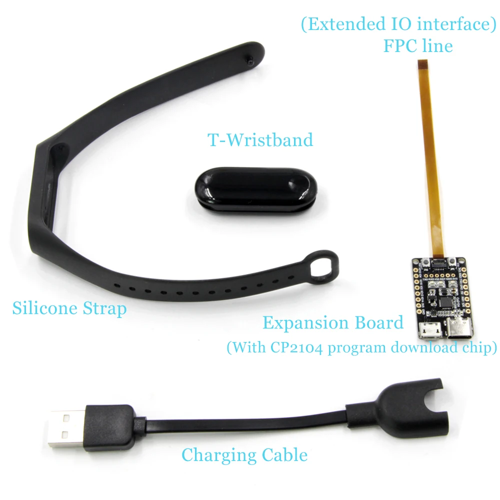 ESP32 PICO D4 главный чип LILYGO®TTGO T Wristband DIY программируемый умный Браслет 0 96 дюймов IPS