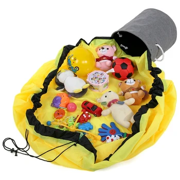 

Kids Toy Storage Bag Drawstring Play Mat for Toys Clean-Up and Storage Container Bag Organizer Pouch